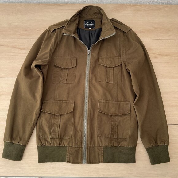 Mr. Wu Homme Men's Military-Inspired Olive Green Field Jacket Size L *Runs small - Picture 14 of 16